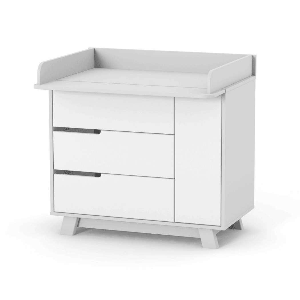 Dětská komoda Lussi Gekko Kids, 90x49x77cm, Bílá / Šedá